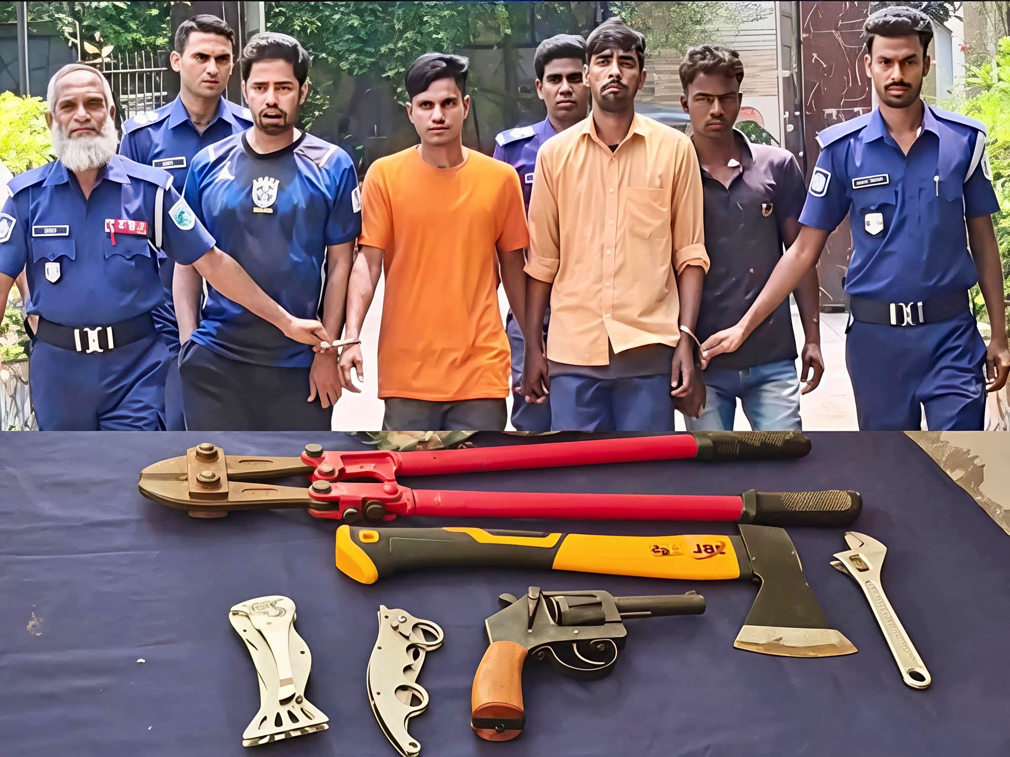ডাকাতির প্রস্তুতিকালে আন্তঃজেলা ডাকাত চক্রের ৪ সদস্য আটক